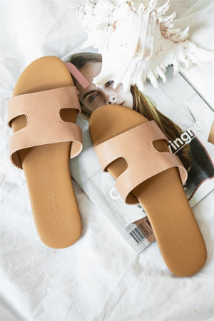 Cutout Slides - Tan